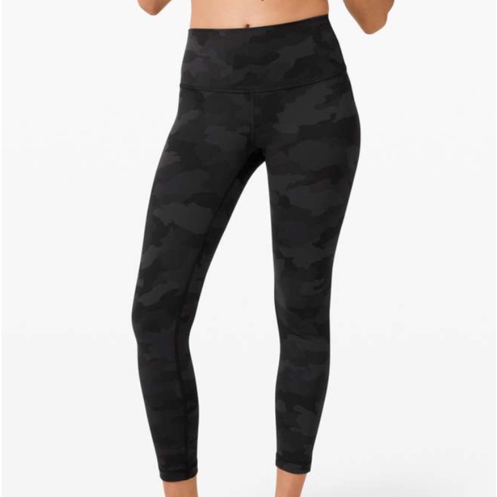 Lululemon Wunder Under High Rise tight 25” full on Luxtreme 15 Camo Deep Coal